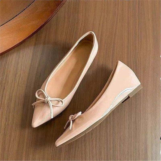 Damen Spitz zulaufende Ballerina-Slipper mit kleinem Keilabsatz Shop Nory