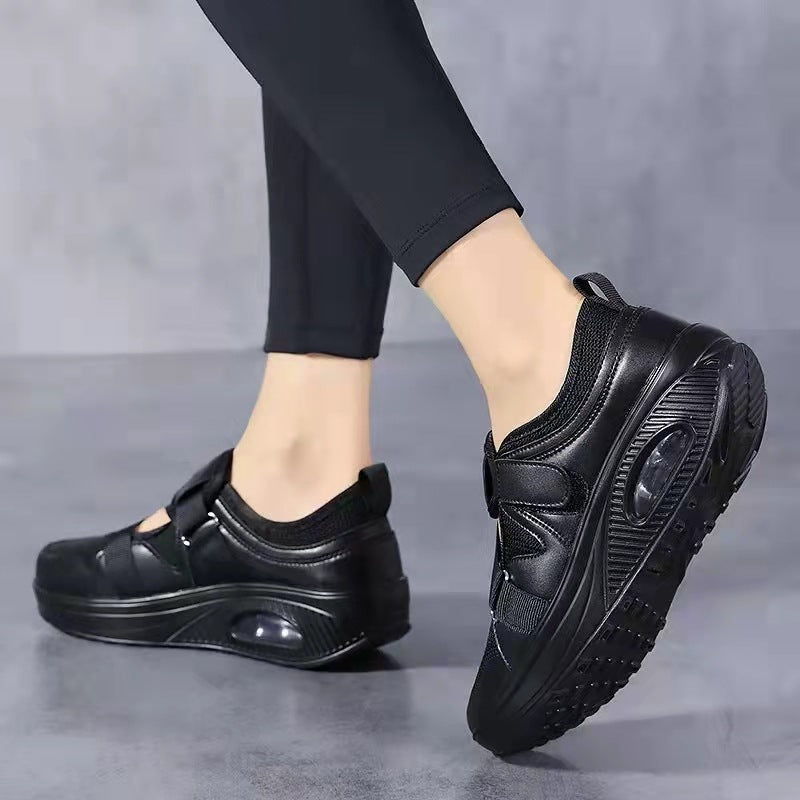 Damen Sportive Plateausneaker mit Luftkammer, Strick‑Mesh und Klettkreuzriemen Shop Nory