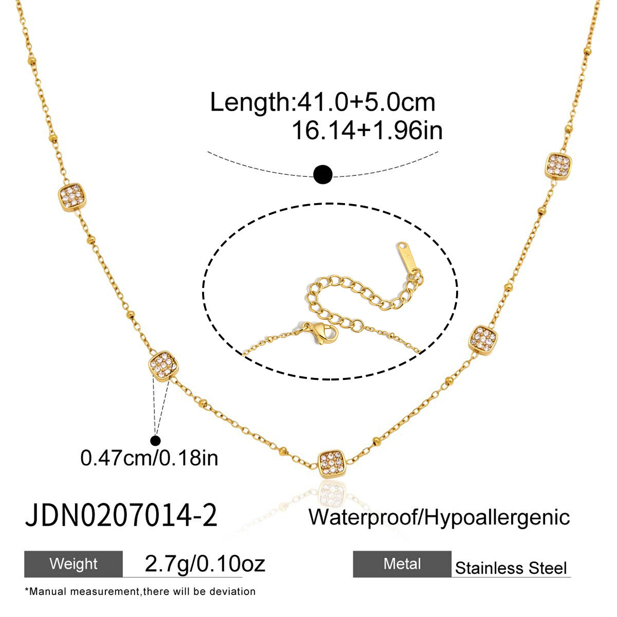 Damen Halskette mit funkelnden Zirkonia und wasserfester Edelstahlverarbeitung Shop Nory
