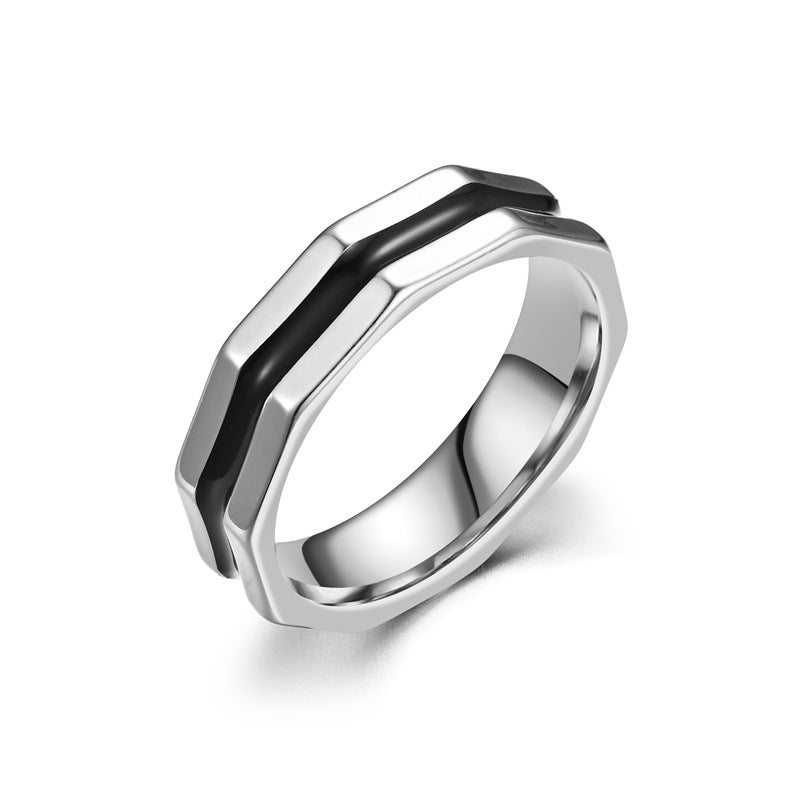 Herren Ring mit innovativem zwei-tonigen Oberflächendesign Shop Nory