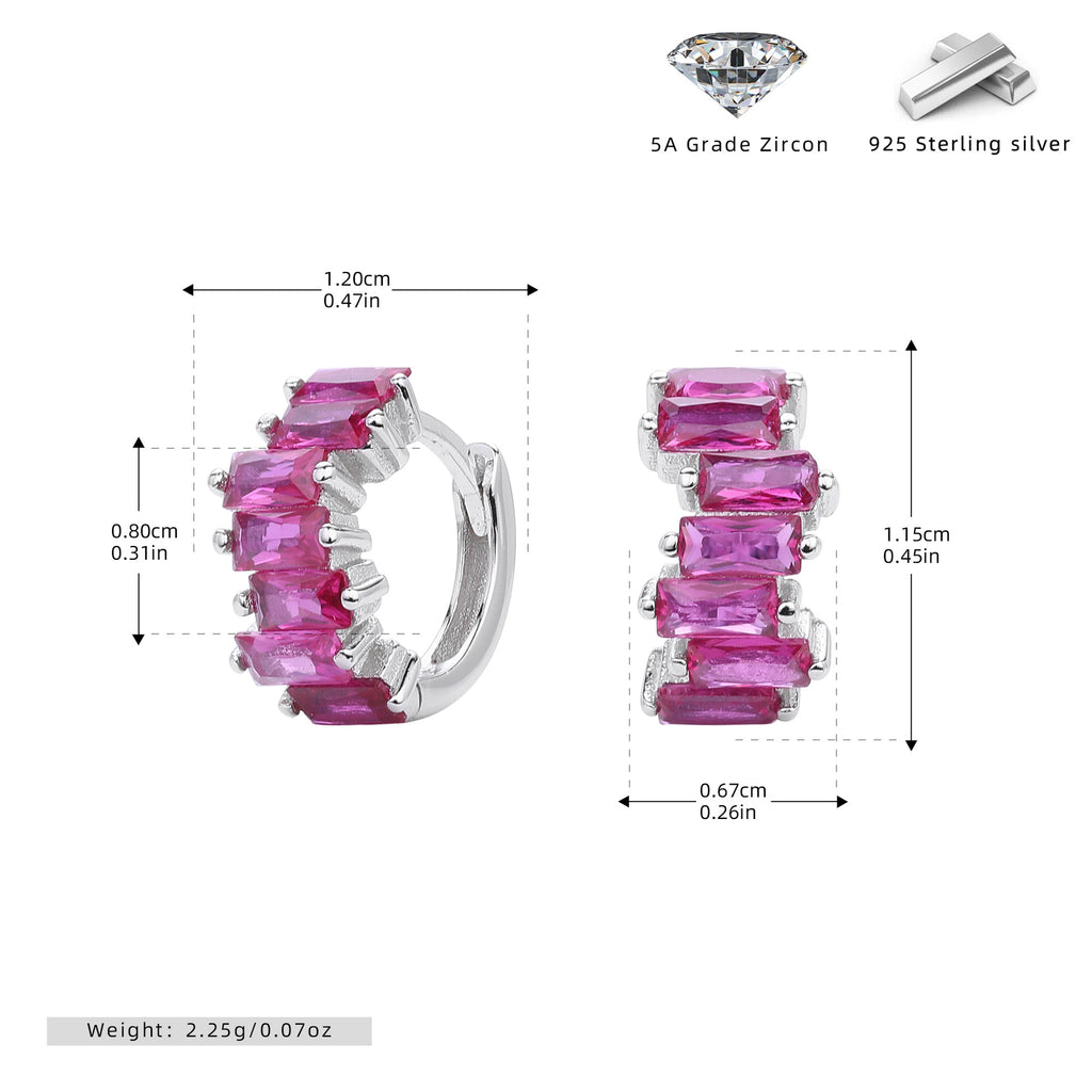 Damen Ohrstecker mit exquisite Zirkonsteinen und 925 Sterling Silber Shop Nory