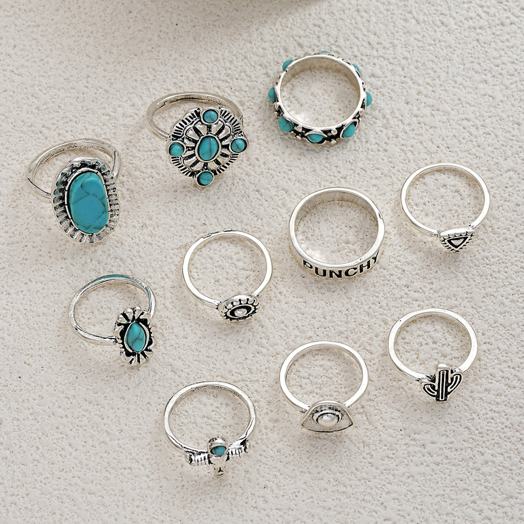 Damen Ring-Set mit verschiedenen Designs und Edelsteinen Shop Nory