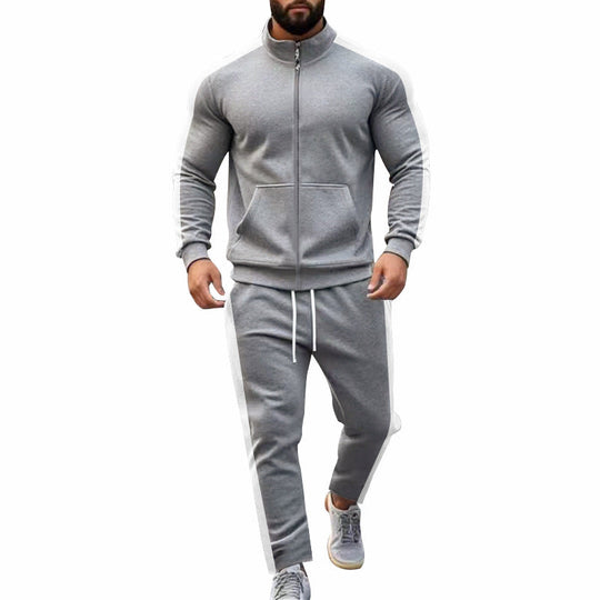Herren Sportlicher Trainingsanzug mit modernem Stehkragen und praktischen Taschen