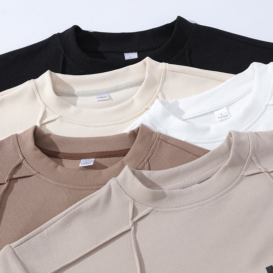 Herren Oversize-Langarmshirt aus strukturierter Baumwollmischung mit Brusttaschen-Detail Shop Nory