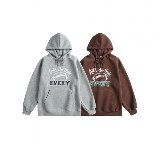 Unisex Oversize-Kapuzenpullover mit College-Print und Kängurutasche Shop Nory