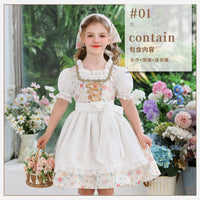 Kopftuch + Schürze + Kleid Y6057