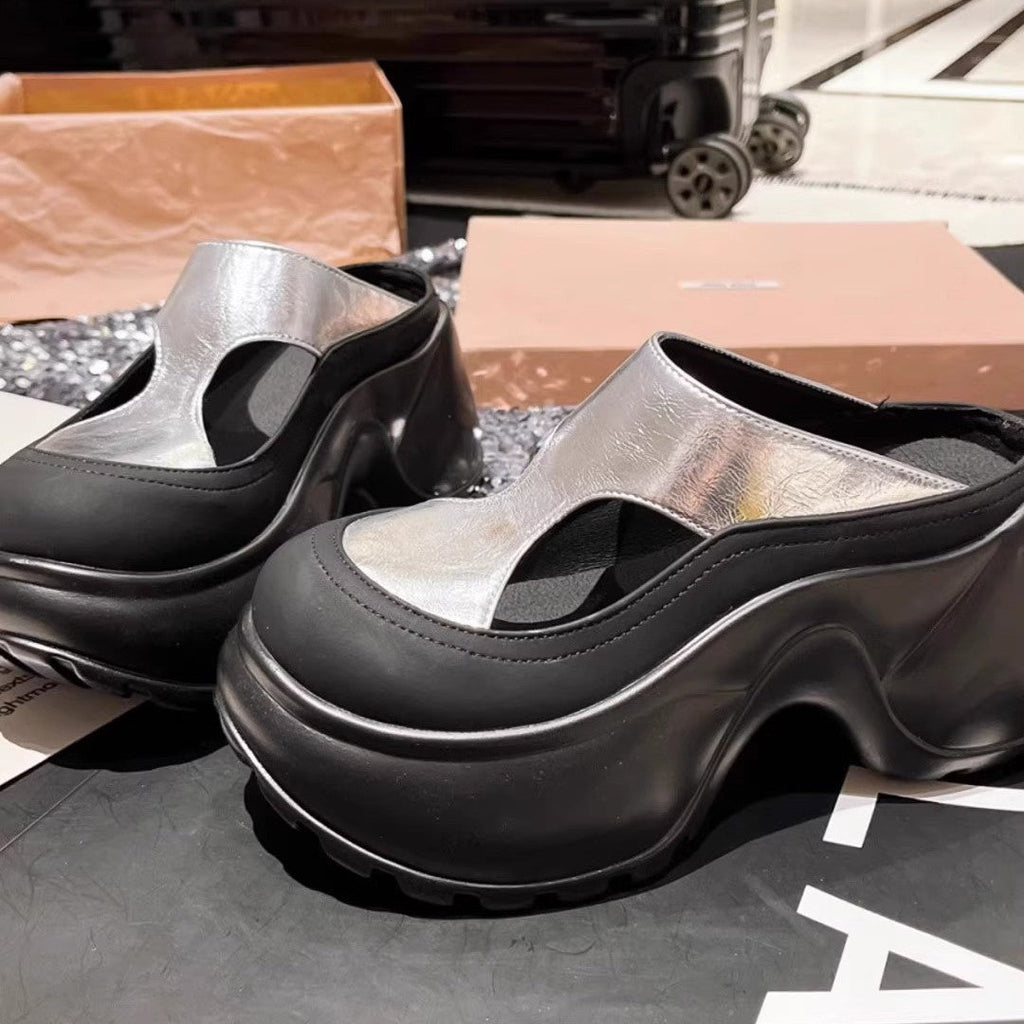 Damen modische Clogs mit konturierter Sohle