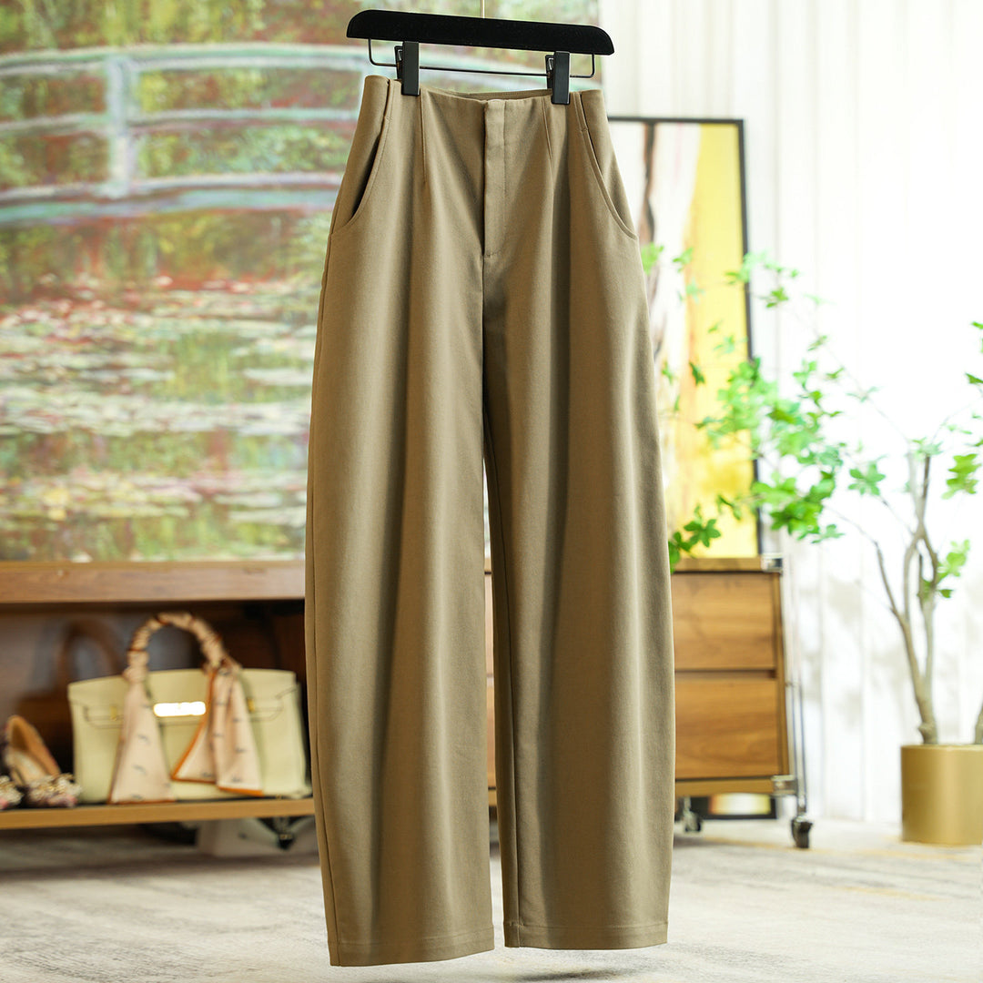 Damen Elegante und bequeme, hoch taillierte Stoffhose Shop Nory