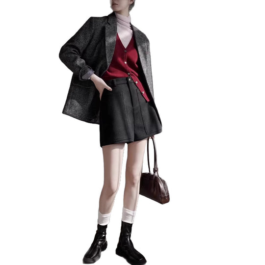 Damen Eleganter Wollblazer mit modischem Schnitt Shop Nory