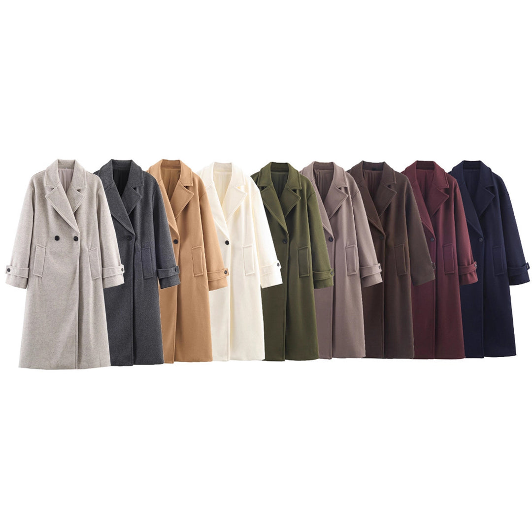 Damen Oversize Wollmix-Mantel mit Doppelreiher, breitem Revers und Ärmelriegel Shop Nory