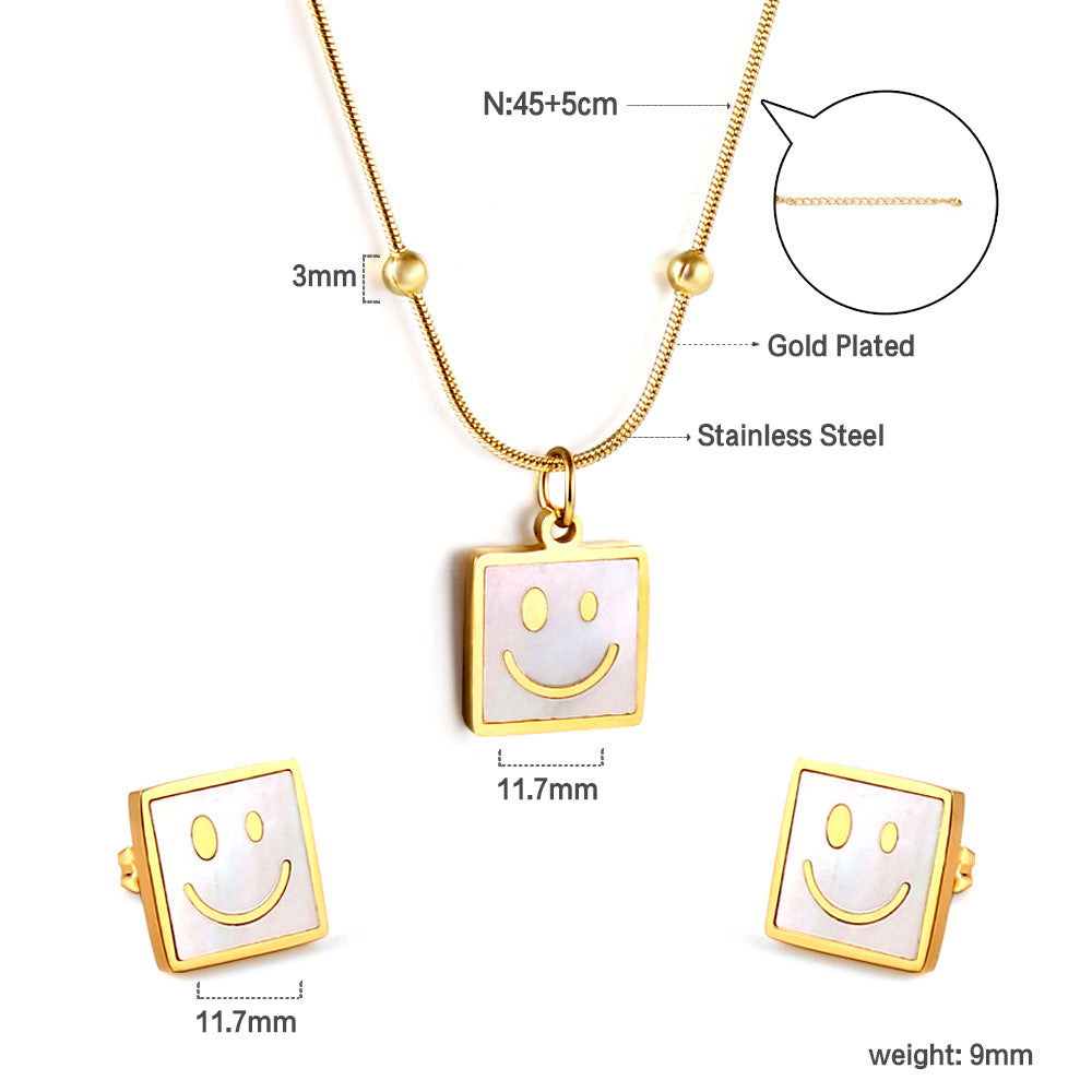 Damen Schmuckset mit glänzendem Sternenanhänger aus antiallergischem Edelstahl Shop Nory