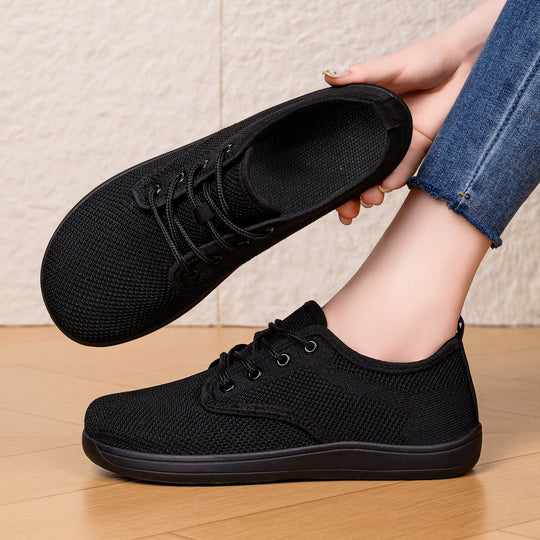 Damen Atmungsaktive Sneaker mit elastischem Lederoberteil