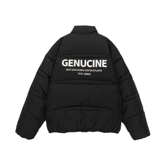 Herren Kürzerer Oversize-Wattierter Puffer mit hohem Stehkragen und Metallreißverschluss Shop Nory
