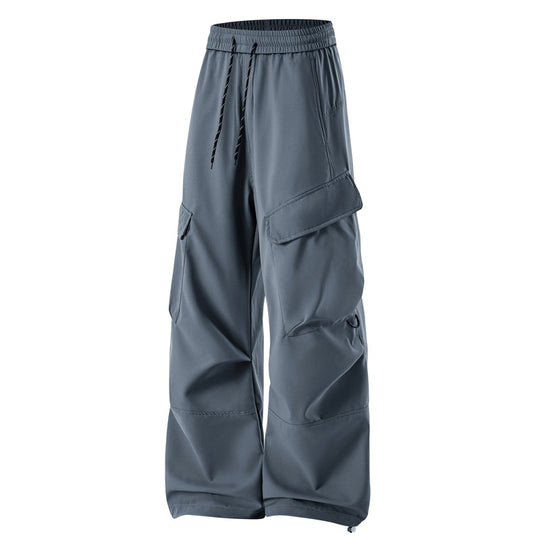 Herren Baggy Cargohose mit Elastikbund, Multifunktionstaschen und verstellbarem Saum Shop Nory