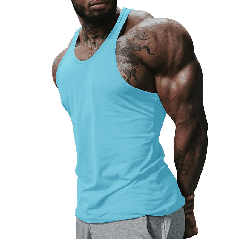 Herren atmungsaktives Fitness Tanktop mit Racerback-Design und körperbetontem Schnitt