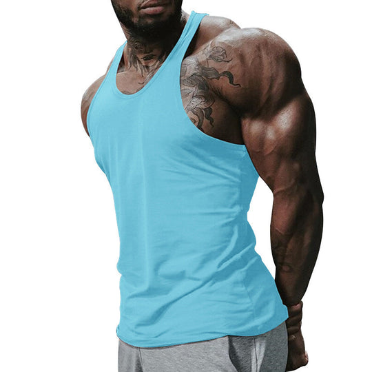 Herren atmungsaktives Fitness Tanktop mit Racerback-Design und körperbetontem Schnitt