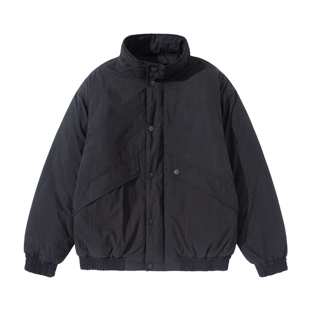Unisex Kurz geschnittene gesteppte Boxy‑Blousonjacke mit hohem Stehkragen und Utility‑Flaptaschen Shop Nory