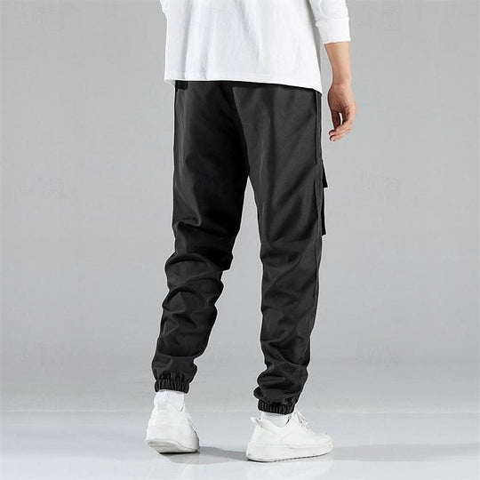 Herren Cargo-Hose mit elastischem Bund und multifunktionalen Taschen