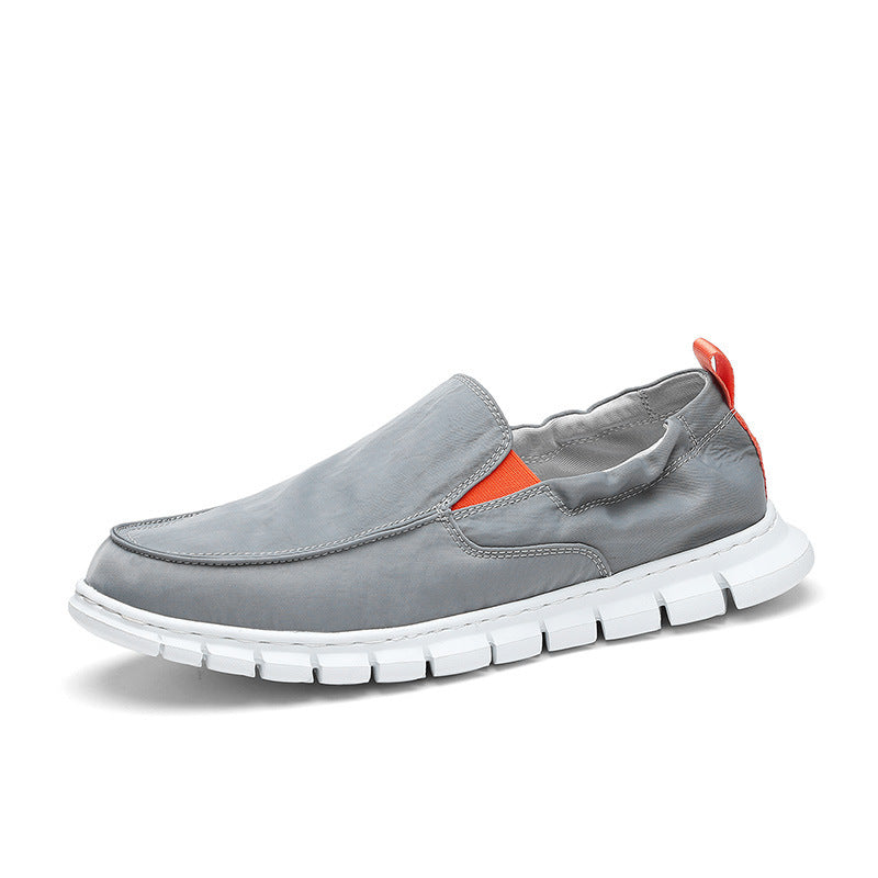 Herren Legerer Canvas-Mokassin-Slipper mit geflochtener Schnürung und gefleckter EVA-Sohle Shopy Nory
