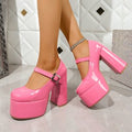 Damen Plateau-Pumps mit verstellbarem Riemen