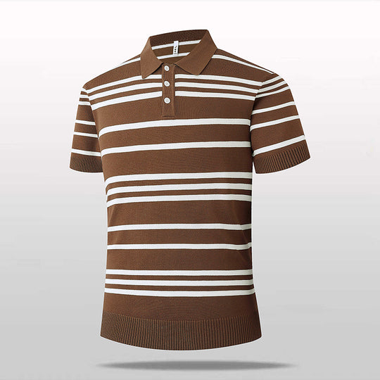 Herren Modisches kurzärmliges Poloshirt mit Streifen Shop Nory
