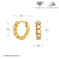 Damen Creolen mit funkelndem Zirkon-Besatz aus hochwertigem 925 Sterling Silber Shop Nory