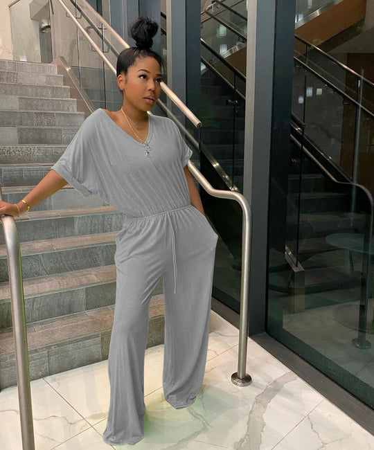 V-Ausschnitt Jumpsuit für Frauen Jane