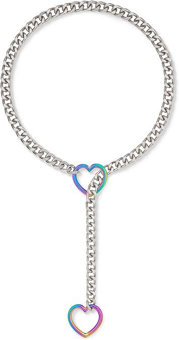 Damen auffällige Kette mit Herzanhängern und charakteristischem Design Shop Nory