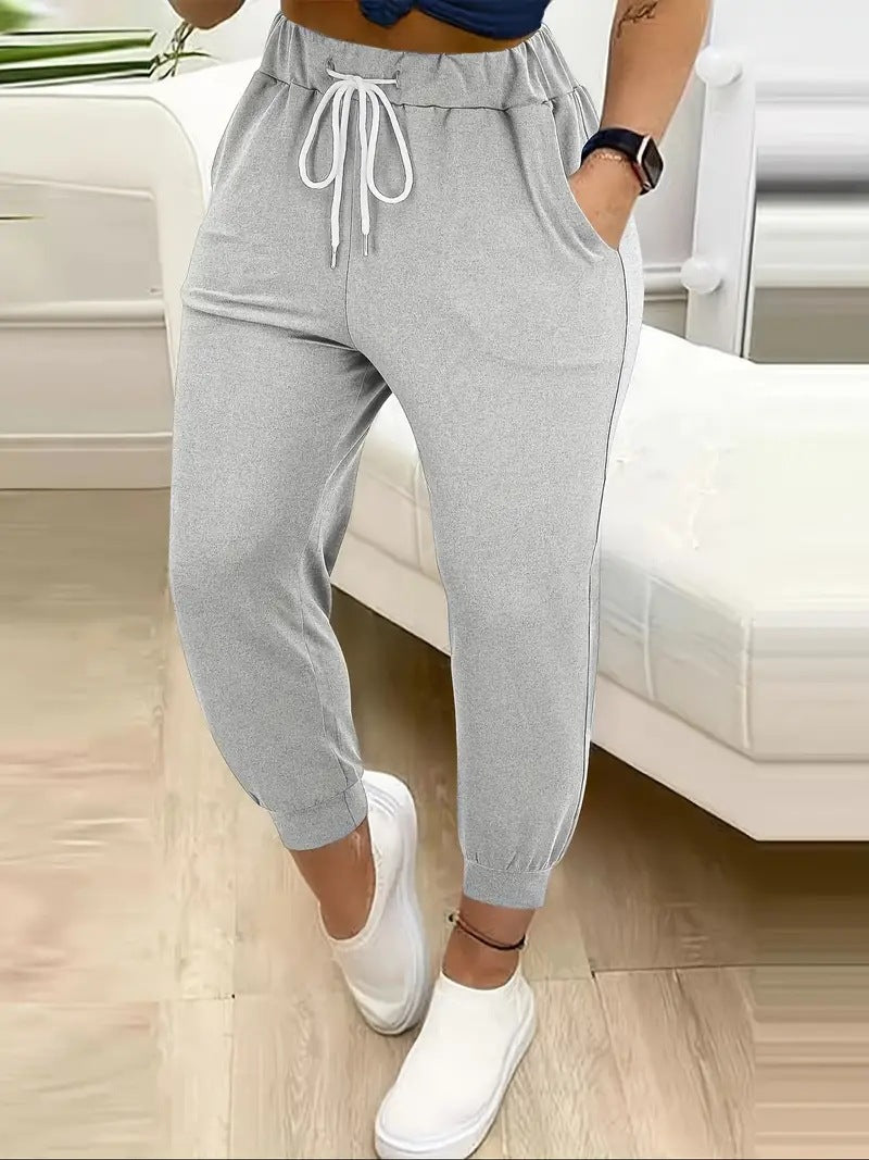 Damen Lässige Jogginghose mit Kordelzug, elastischem Komfortbund und schmalem Bündchen Shop Nory