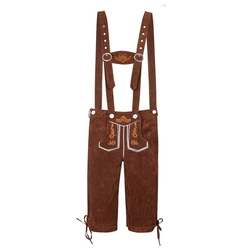 Herren nan traditionelle Trachtenlederhose mit verstellbaren Trägern und Trachtenhut Shop Nory