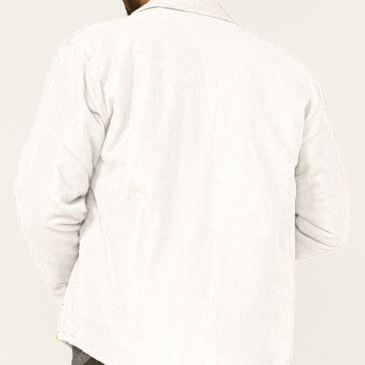 Herren Kord-Worker-Overshirt mit Druckknopfleiste, Pattentaschen und aufgesetzten Eingrifftaschen Shop Nory