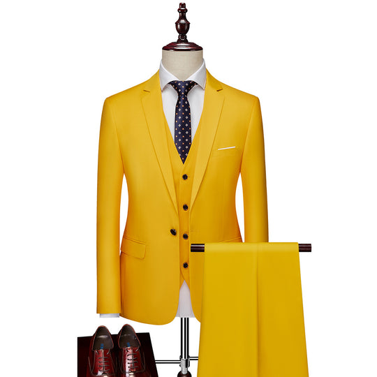 Herren Dreiteiliger Slim-Fit Businessanzug mit Weste und schmaler Silhouette Shop Nory