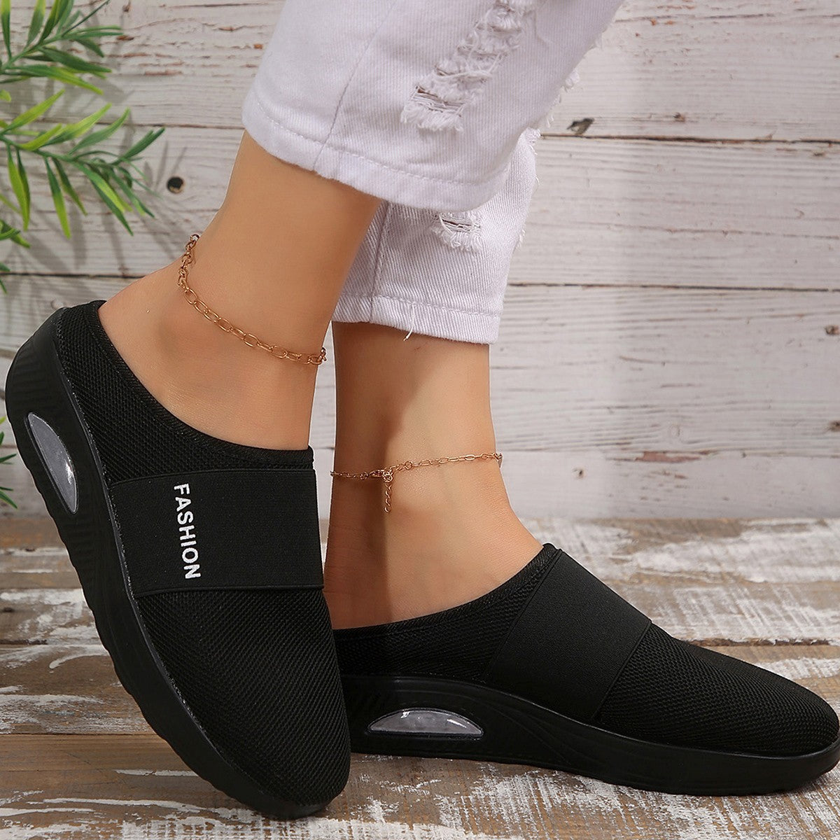 Damen Bequeme Slip-On Clogs mit atmungsaktiver Mesh-Oberfläche und flexibler Sohle