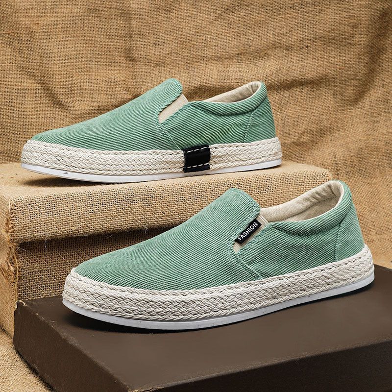Herren Espadrille-Slipper aus Canvas mit geflochtenem Jutebesatz Shopy Nory