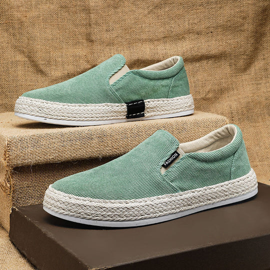 Herren Espadrille-Slipper aus Canvas mit geflochtenem Jutebesatz Shopy Nory