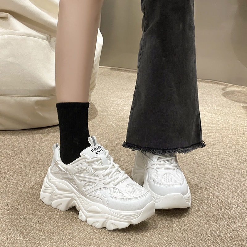 Damen Sportliche Chunky Sneaker mit atmungsaktiver Mesh-Oberfläche