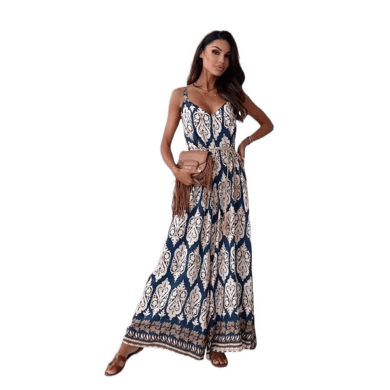 Damen Bohemian Weitbeiniger Bodysuit