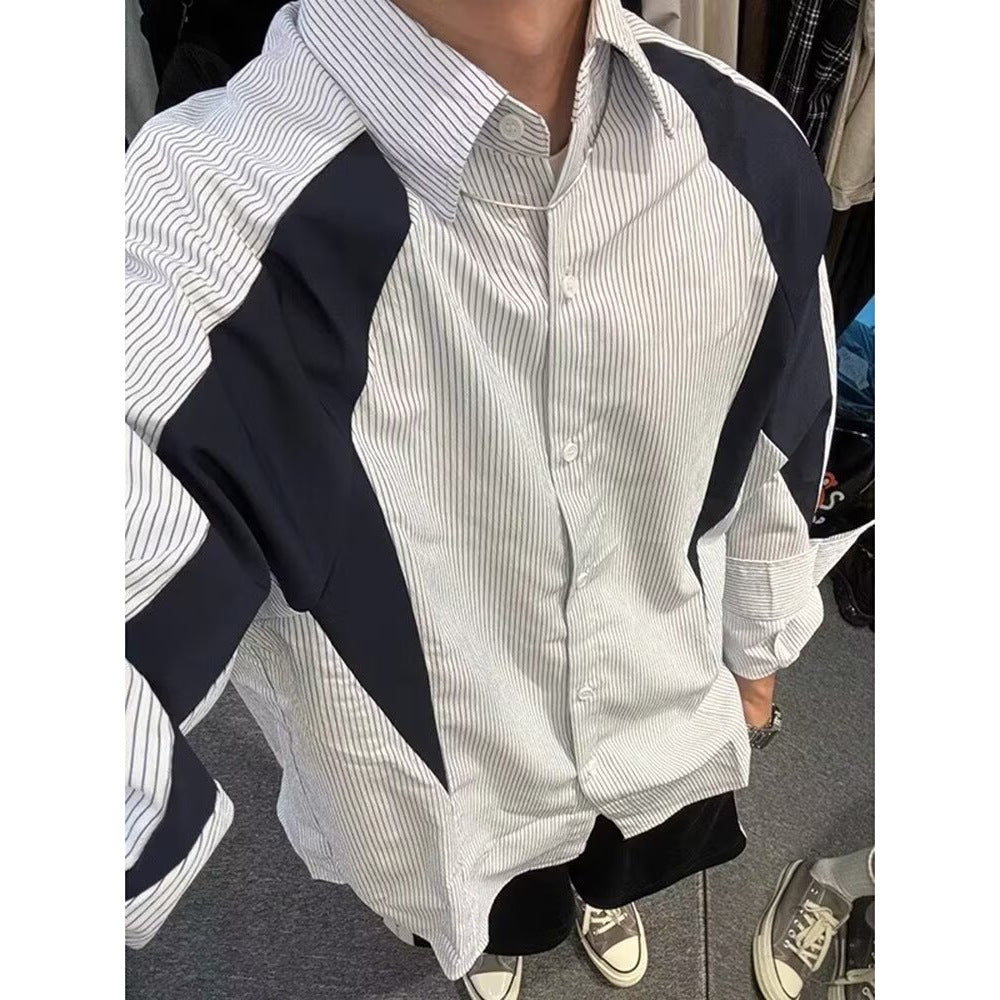 Damen Lässiges Hemd mit einem modernen Streifenmuster und Kontrastakzenten Shop Nory