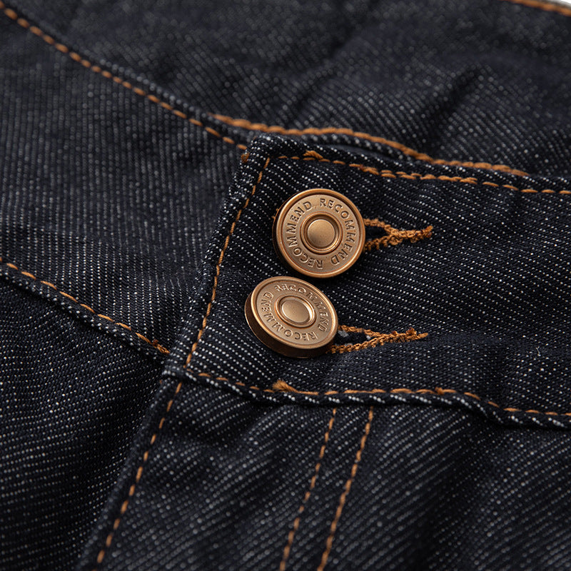 Damen High‑Waist kurzgeschnittene Jeans mit weitem Bein, Einsatznähten und Utility‑Taschen Shop Nory