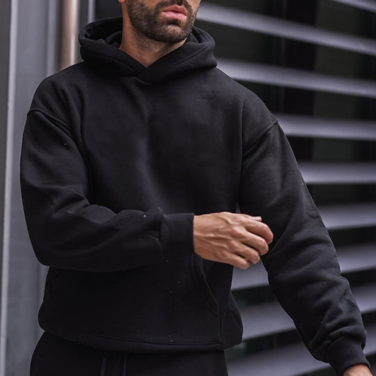 Unisex nan Heavyweight-Kapuzenpullover mit doppelt vernähter Kängurutasche, verstärkten Nähten und weichem Fleece-Innenfutter Shop Nory