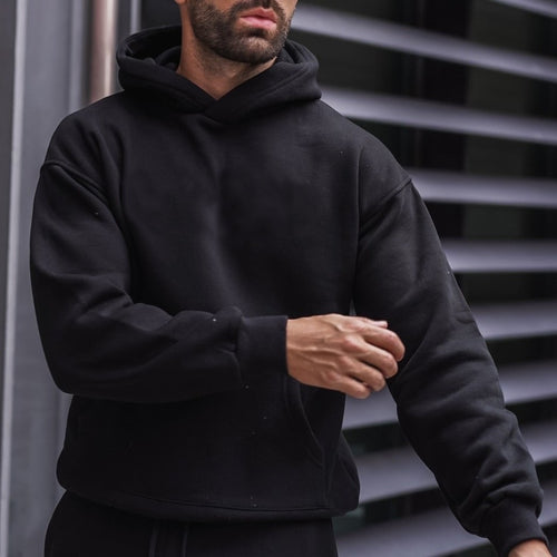 Unisex nan Heavyweight-Kapuzenpullover mit doppelt vernähter Kängurutasche, verstärkten Nähten und weichem Fleece-Innenfutter Shop Nory