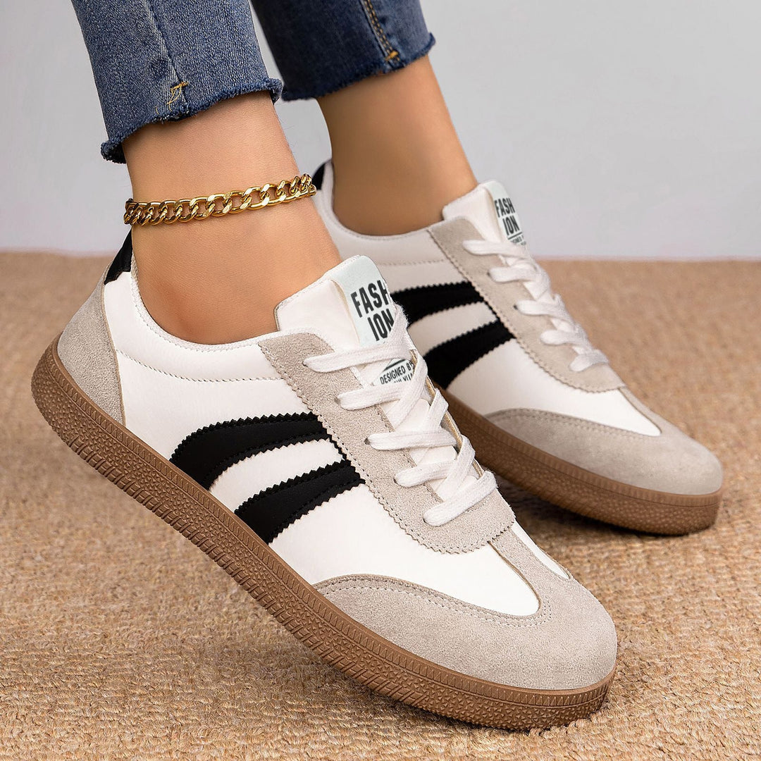 Damen Modische Sneakers mit eleganter Sohle und atmungsaktiver Oberfläche