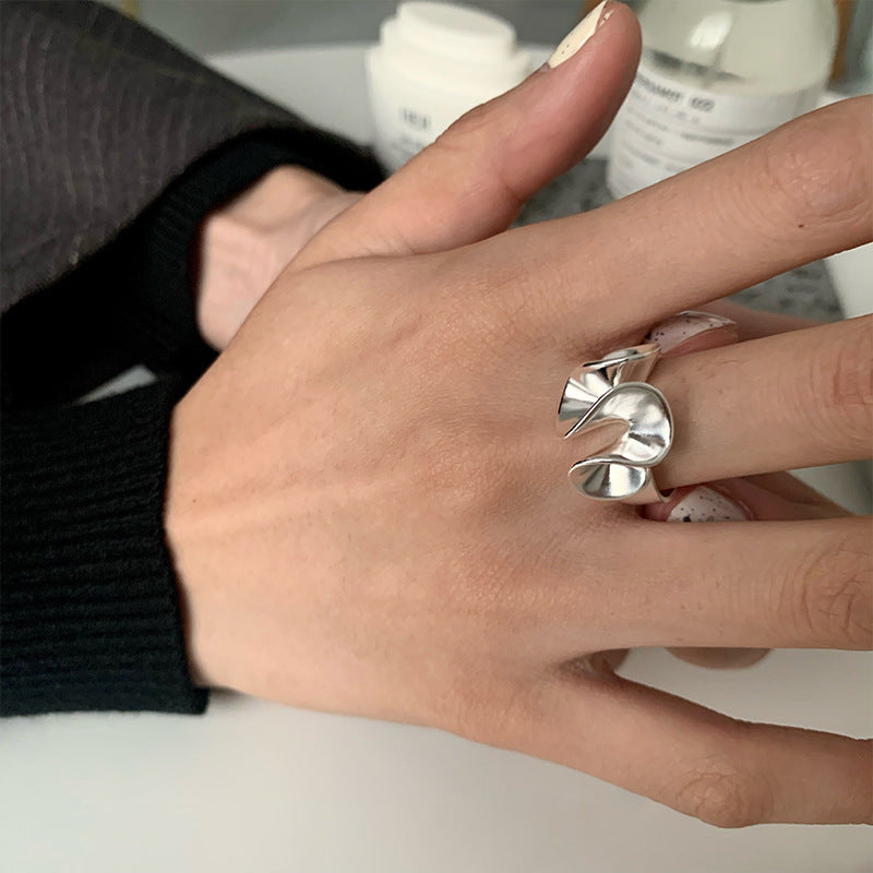 Damen Offener Ring mit kunstvollem, fließendem Design Shop Nory