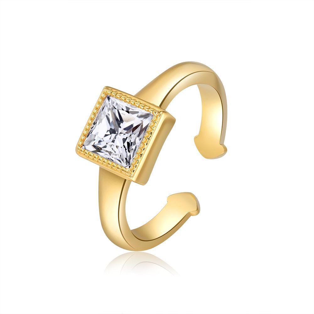 Damen eleganter Ring mit quadratischem Zirkonia Shop Nory