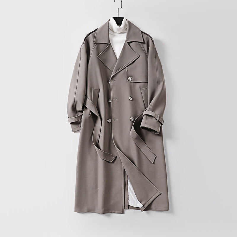 Damen Zweireihiger Oversized Trenchcoat mit weitem Schalkragen und Bindegürtel Shop Nory