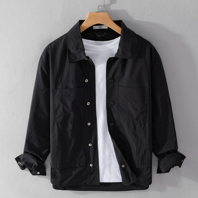 Herren Leichtes Baumwoll-Overshirt mit Kentkragen, aufgesetzten Brusttaschen und Relaxed-Fit Shop Nory
