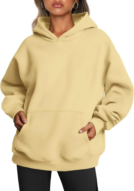 Damen nan oversized Kapuzenpullover mit verlängerter Silhouette und Kängurutasche Shop Nory