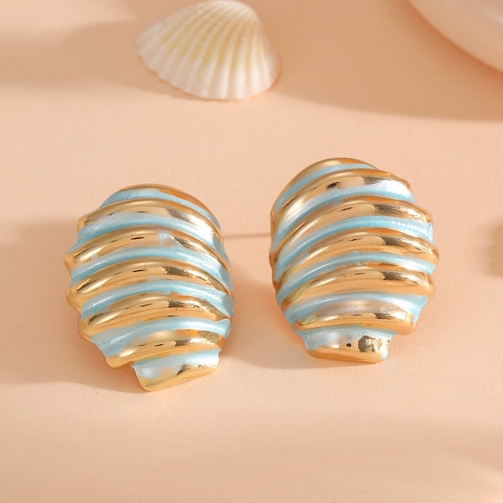 Damen Ohrclips im maritimen Muschel-Design Shop Nory