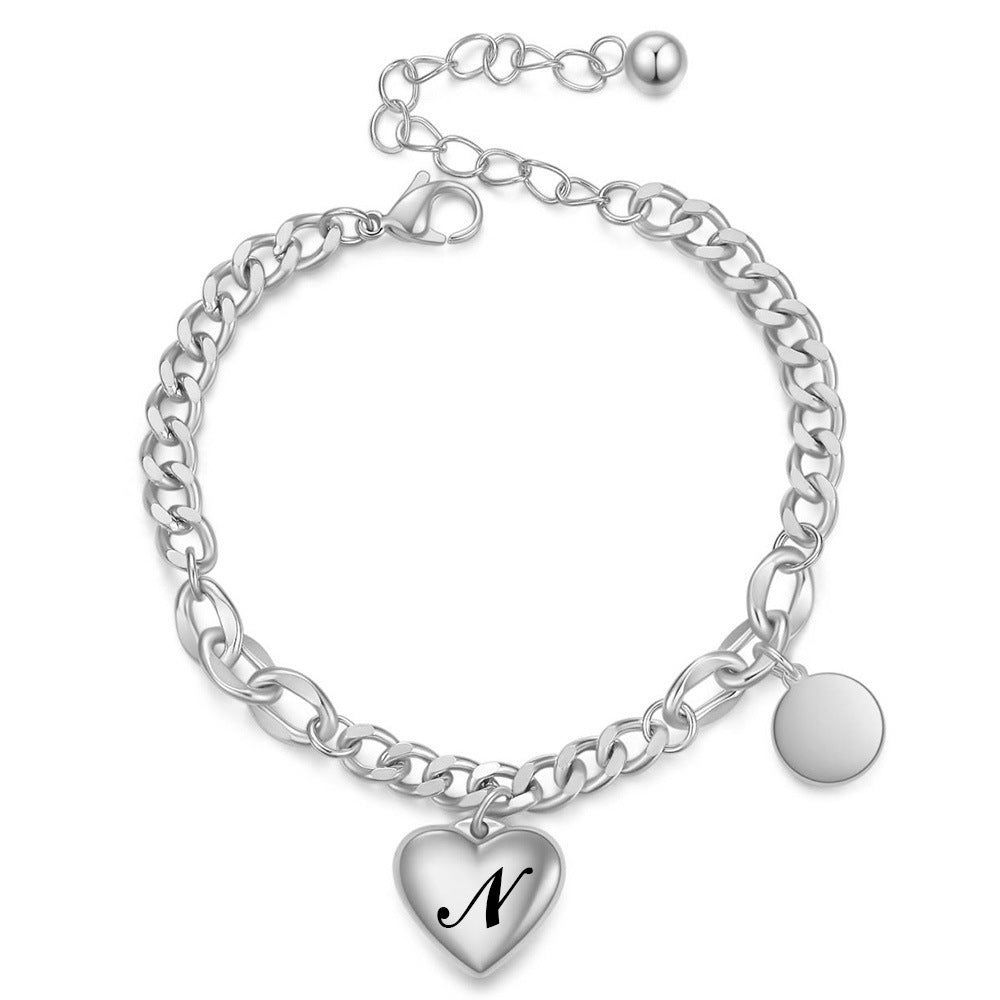 Damen Armband mit personalisierbarem Herz-Anhänger Shop Nory