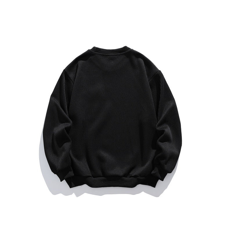 Unisex Waffelstruktur-Sweatshirt mit Brusttasche und elastischem Saum Shop Nory